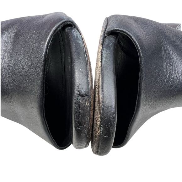 Alexander Wang Women’s Avery Black Leather Block Heel Mules Size 38.5 US 8.5 - Picture 8 of 14